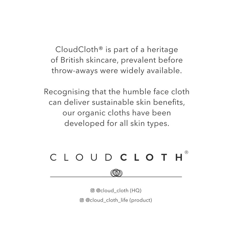 CloudCloth® Soft & Gentle Dual Sided Organic Cotton Face Cloths