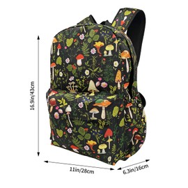 MOLIAN Mushrooms Nature Stylish Backpack With Adjustable Padded Shoulder Straps Daypacks For College Travel