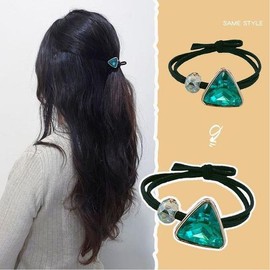 Cubic Hair Band Hair Tie Hair Rubber FS005 / 큐빅 헤어고무줄 머리끈 머리고무 FS005