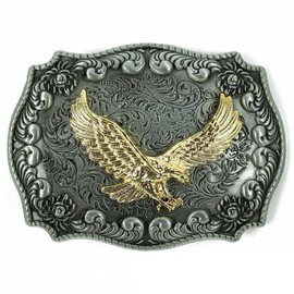 ieron Belt Buckle Repair Accessories Replacement Western Cowboy Vintage Style for DIY Belt Making, Eagle D