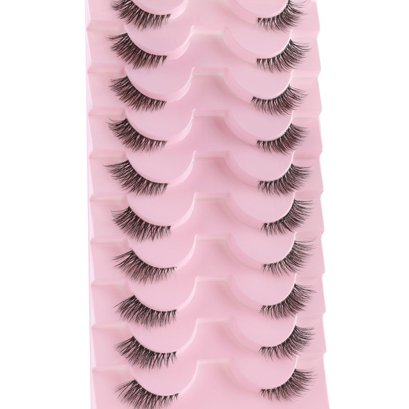 Kiusatig Half Lashes Fluffy Wispy Cat Eye Lashes 3/4 Lashes