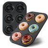 2 Pack Nonstick Donut Baking Pans, 6 Cavity Easy Steel