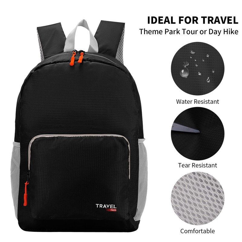 20-35L Lightweight Foldable Backpack, Student Backpack, Small Rucksack Water Resistant
