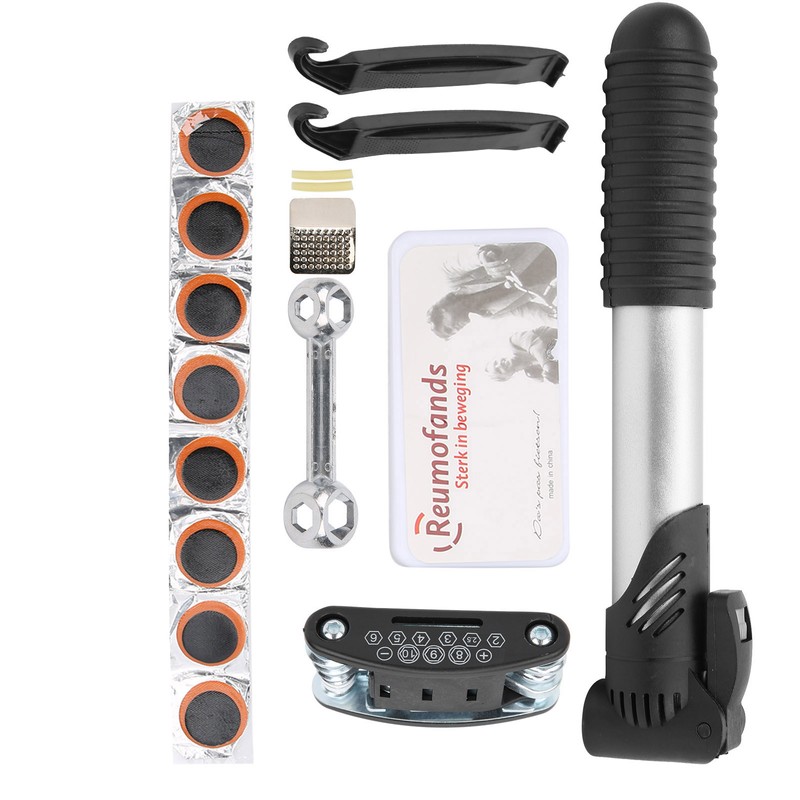 Bicycle Repair Bag Set Tire Fix Tool with Pimp Patches