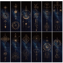 24pcs Cool Night Sky Bookmark for Book Lovers Bookmarks for Book Lovers, Bulk Bookmarks for Men and Women, Unique Book Mark for Classroom Gifts, School Prize, Reading Present.