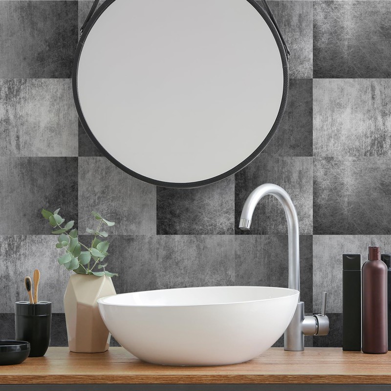 neukids distressed splashback metal rust, Haze gray splashbacks for walls,