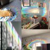 GORGECRAFT 8Pcs Large Rainbow Window Clings 3D Decorative Window Film