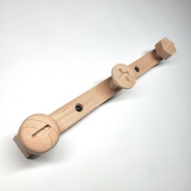 ScandiHooks Children's Solid Oak Coat Rack, Screws, Wall Coat Rack, Hook Rack, Picture Rail, Children's Room, Hallway Entrance, Craftsman, Construction Worker