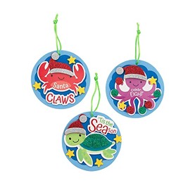 Beach Animal Christmas Ornament Craft Kit, Makes 12