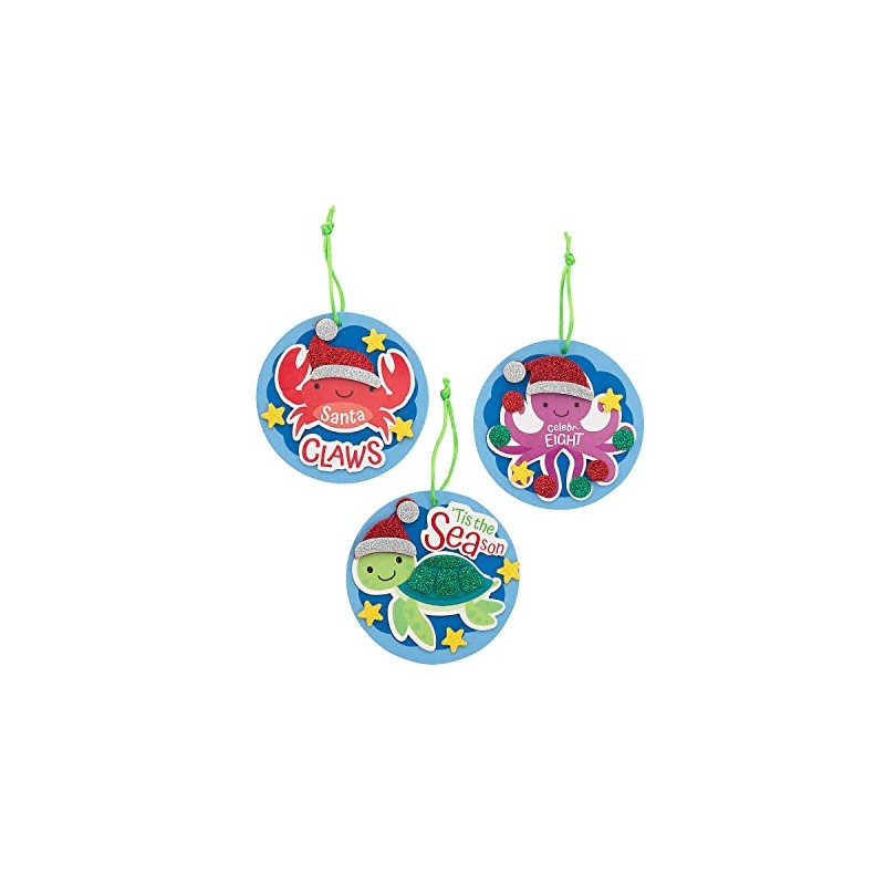 Beach Animal Christmas Ornament Craft Kit, Makes 12
