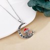 AXOMY Mushroom Necklace 925 Sterling Silver Moon Mushroom Pendant Mushroom
