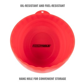 OEMTOOLS 25333 Red Magnetic Nut Cup, Curved Magnetic Parts Tray Holds Up to 5 Pounds, Attaches To Metal Surfaces, Multi-Use Nuts And Bolts Organizer Made From Durable ABS Plastic