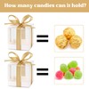 Hxezoc 50 Pack Favor Boxes 2x2x2 Inches Clear Candy Treat