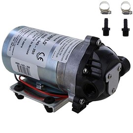 Shurflo 8000-543-250 Bypass 12V Diaphragm Pump with Male 3/8-Inch Hose Barb Kit (Bundle, 2 Items)