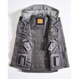Venado Defender Concealed Carry Hooded Vest - Interior Conceal Carry Pockets (Black, XL)