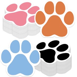 Puppy Birthday Party Decorations, 60pcs Dog Paw Napkins with Four Different Color Paw Prints 6 Inches for Baby Shower Boys and Girls Birthday Dog Themed Party Favors