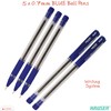 HAUSER Fix 5 x 0.7mm BLUE Smooth Ballpoint Pens Soft