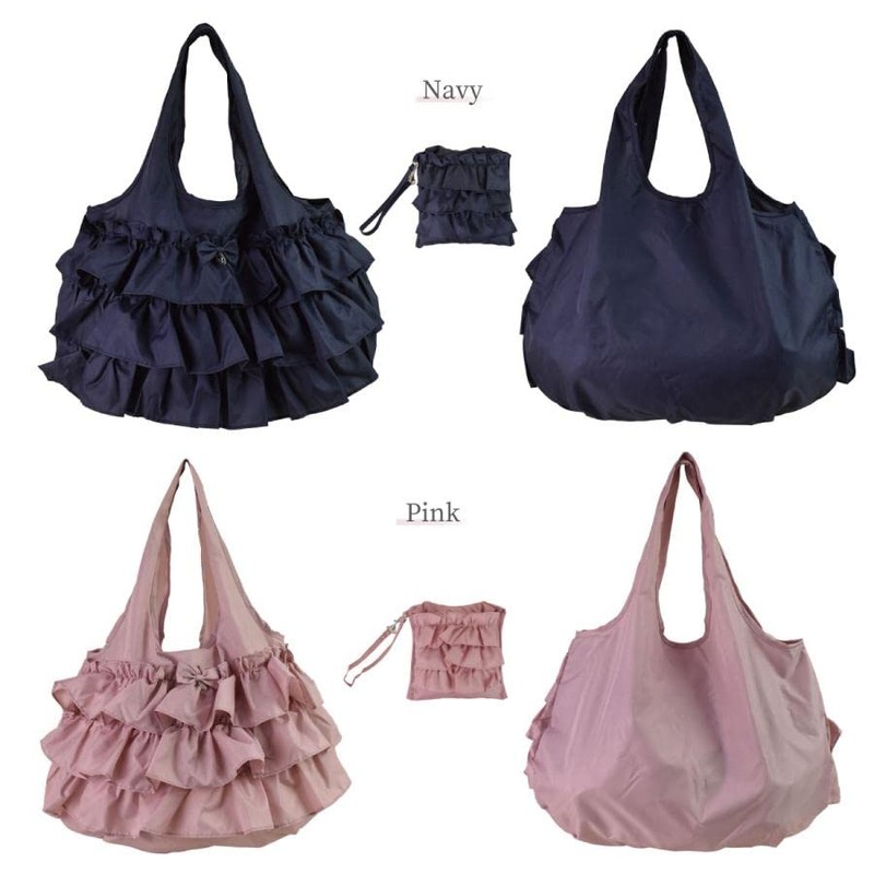 Laruis Folding Eco Bag, Lightweight, Compact, Cute, Stylish, Ruffles, Foldable