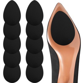 5 Pairs Non Slip Shoe Pads,Shoe Sole Protector,Anti Slip Shoe Grips,Non Slip Pads for Shoes,Shoe Gummies for Heels,Shoe Pads for High Heels,Rubber Soles for Bottom of Shoes,No Slip Shoe Grips (Black)