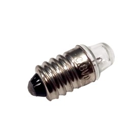 Pack of 10 E10 Miniature Screw Base Light Bulbs, 3.8V / 0.2A Flashlight Style, Incandescent