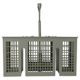 vhbw Cutlery Basket Compatible with Constructa CP531V908 Dishwashers - with Handle, Grey