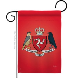 Nationality Isle of Man Garden Flag Regional Nation International World Country Particular Area Small Decorative Gift Yard House Banner Made in USA 13 X 18.5