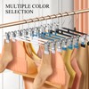 14 Inch Heavy Duty Pants Skirt Hangers with Clips, Black,