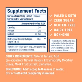 NativePath Collagen Peptides - Hydrolyzed Type 1 & 3 Collagen. Keto & Paleo Grass-Fed Protein Powder for Hair, Skin, Nails, Bones, Joints, Digestion and More - No Gluten or Dairy (Peach, 226g)