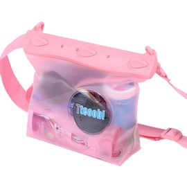 Tonna Waterproof Bag, Fully Waterproof, Waterproof Pouch, 6 Colors, IPX8, Underwater Depth 66.4 ft (20 m), PVC Material, For Beach Bathing, Fishing, Pool, Diving, Outdoors, Shoulder Bag, M Size, Pink