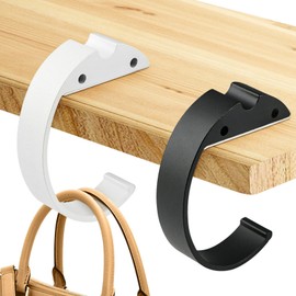 Zenquark 2PCS Purse Hook for Table, C Shape Handbag Hanger for Desk, Non Slip Purse Holder, Heavy Duty Handbag Hook Desk Hook