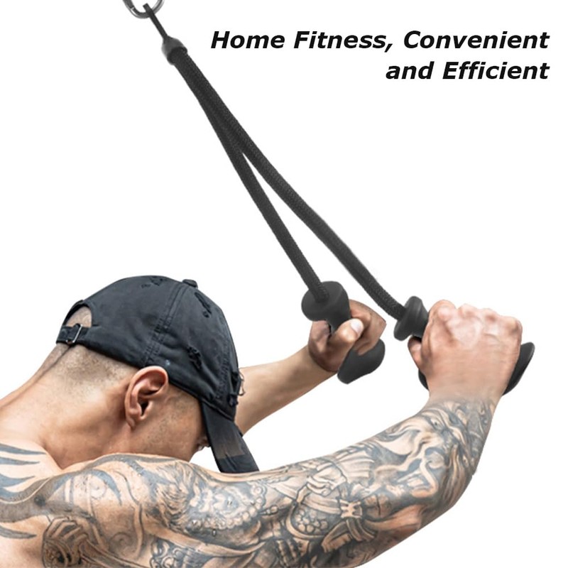 Triceps Pull Down Rope,Tricep Rope with Handles,Cable Machine Accessories,Pull Down