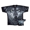 Liquid Blue Men's Arctic Wolf Black T-Shirt, X-Large