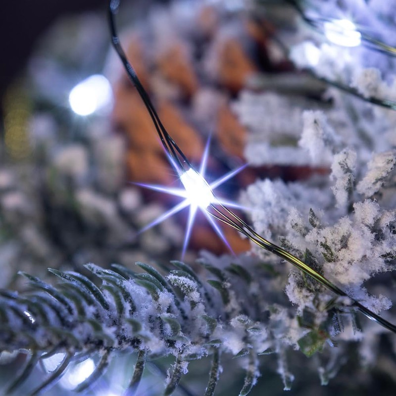 ZELUXDOT 400ft 1200LED Fairy Light String Green Copper Wire Cool
