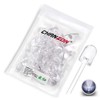 CHANZON 50 pcs 10mm White LED Diode Lights (Clear Round