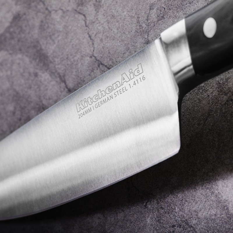 KitchenAid KKFTR8CHWM Professional Series 8" Chef Knife, Ebony Black