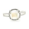 Natural Rainbow Moonstone 925 Solid Sterling Silver Engagement Ring Size