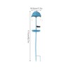 Solar Bird Feeder LED Floor Lamp with Feeding Tray Umbrella