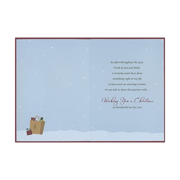 Designer Greetings Man and Woman Kissing Under Green Umbrella African American Christmas Card for My Wife