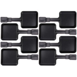8 x Raclette Pans 23178 10 x 10 cm, Extra Long Handle, Universal for Raclettes (see text for dimensions)