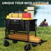 Uyittour Foldable 50''L Extra Long Double Decker Wagon for Sport,