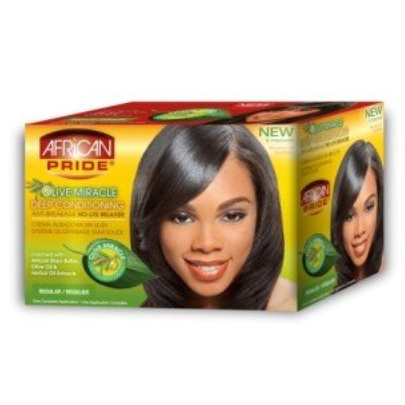 African Pride Hair Conditioner and Relaxer Kit, Regular, Olive, 1