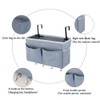 Retyion Bedside Storage Bag with 4 Hooks Multi-Function Hanging Organizer