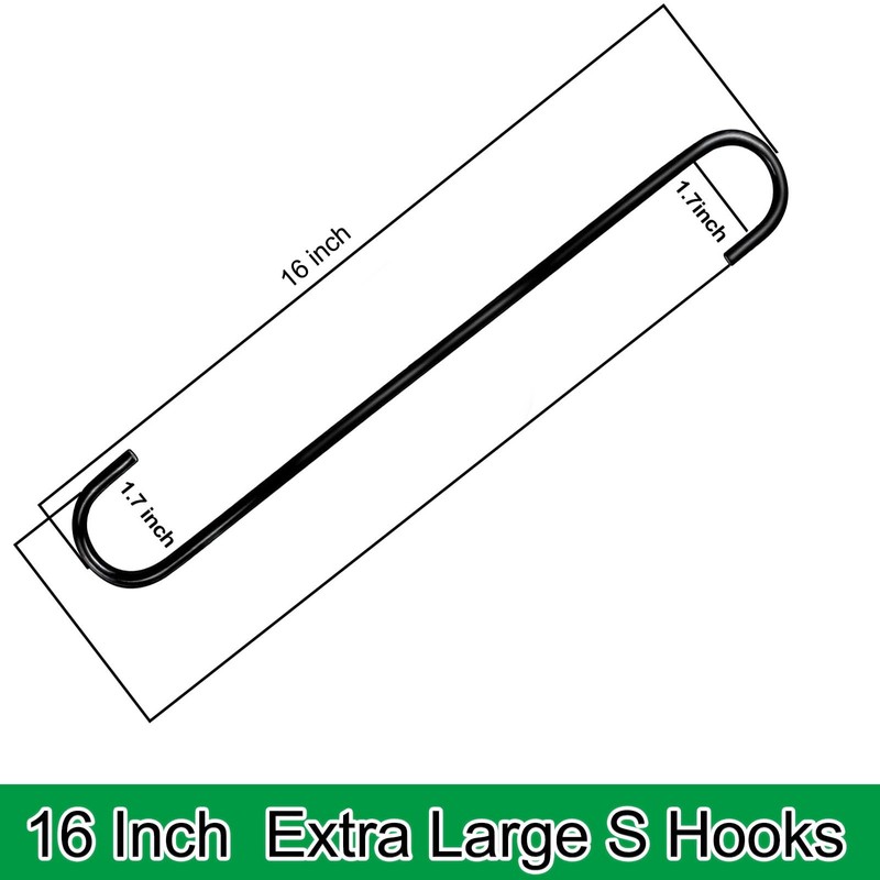 DINGEE 16 Inch S Hooks Heavy Duty,6 Pack Extra Large