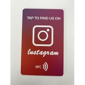 Follow Us On Instagram Card - Touchless QR Code and NFC Tag - Two-Sided Instagram Review Tap Card NFC Instagram Social Tap Review Card, Tap to Find Us on Social Media