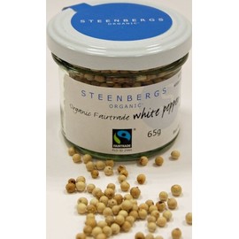 Steenbergs Organic Fairtrade White Peppercorns Standard Jar - 60g