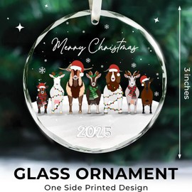 Goat Ornament - Goat Gifts for Women - Glass Ornament 2025