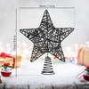Christmas Tree Topper, Black Glitter Star for Christmas Tree, Christmas