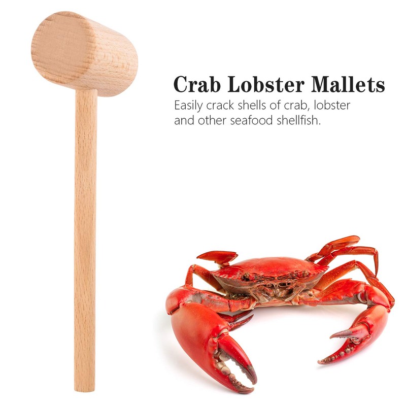 ZAUGONTW Wooden Crab Mallet for Chocolate, Mini Wooden Hammer Multi-Purpose