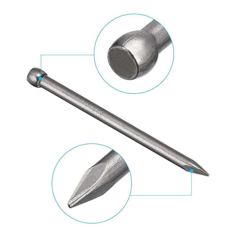 uxcell Finishing Nails 80pcs 35mm 1-3/8 Inch Hand-Drive Hardware Carbon