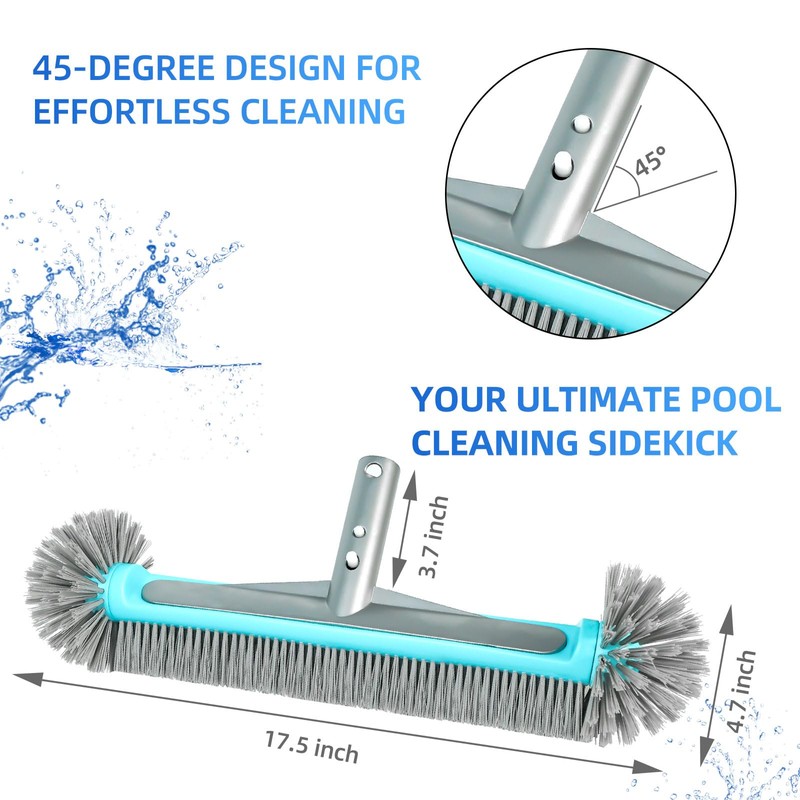 WXFANA Pool Brush Head for Walls, Tiles Floors - 17.5"